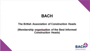 Front Slide from BACH Profile